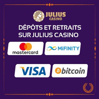 depôt et retrait sur julius casino